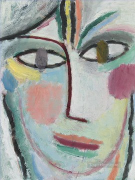 Abstracto famoso Painting - Cabeza de mujer femina 1922 Alexej von Jawlensky Expresionismo